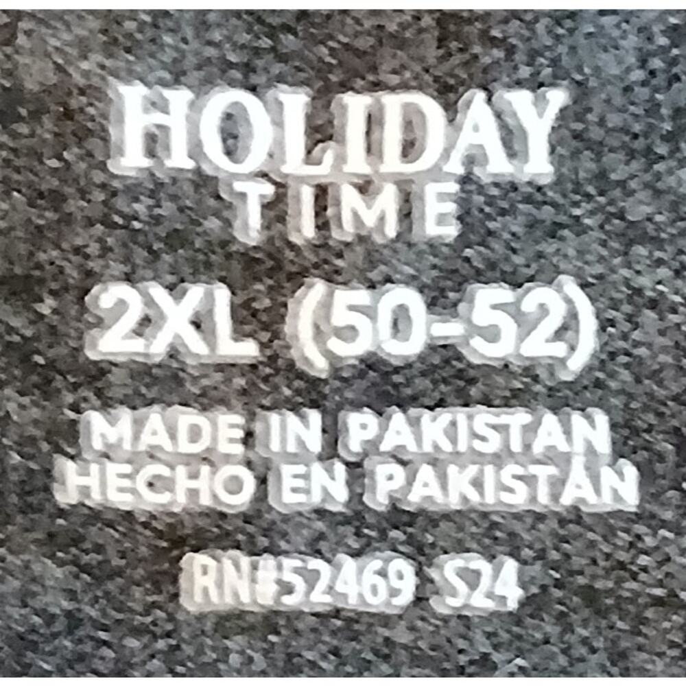 Holiday Time Graphic Naughty Nice I Tried T-Shirt Men's XXL Gray - Picture 4 of 7